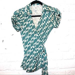 Diane von Furstenberg Silk Wrap Top
